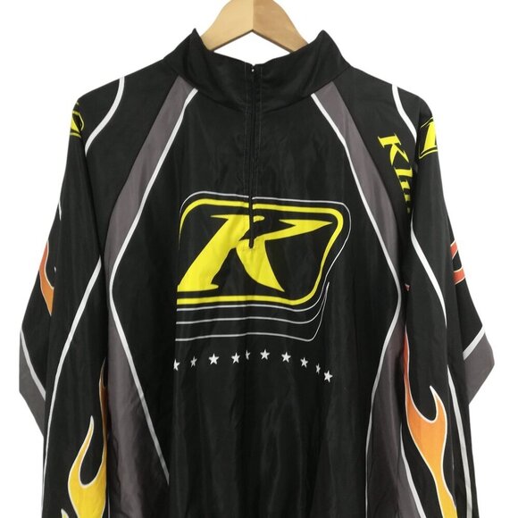 Klim 1/4 Zip Pullover Vented Windbreaker Lightweight Jacket Size XXL Flames - Picture 6 of 15